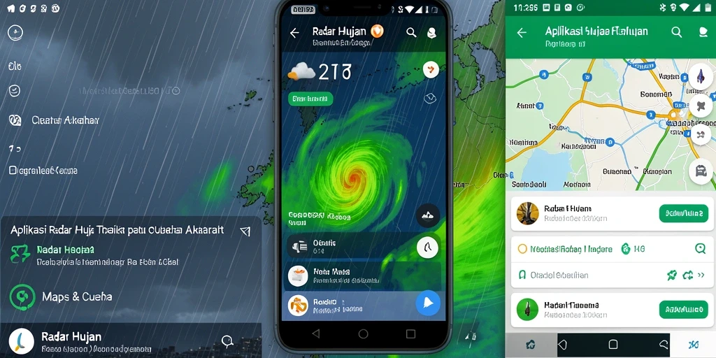 Tampilan antarmuka aplikasi Radar Hujan 2757 yang informatif dan user-friendly.