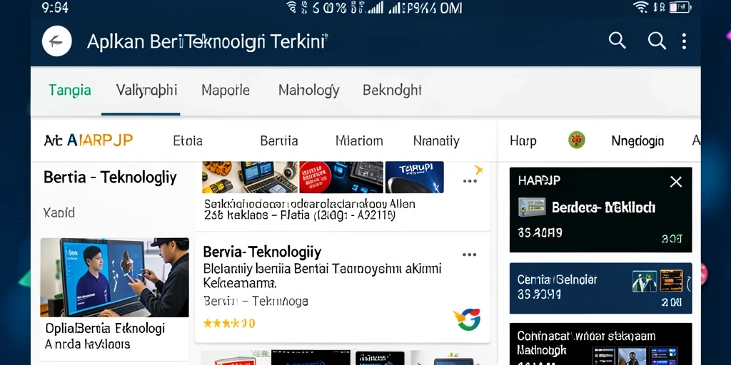 Tampilan antarmuka pengguna aplikasi HARAPJP yang menarik dan informatif.
