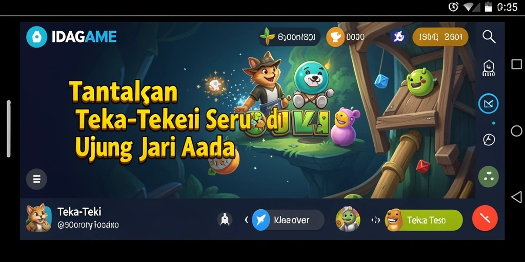 Tampilan antarmuka IDAGAME yang menarik dan interaktif.