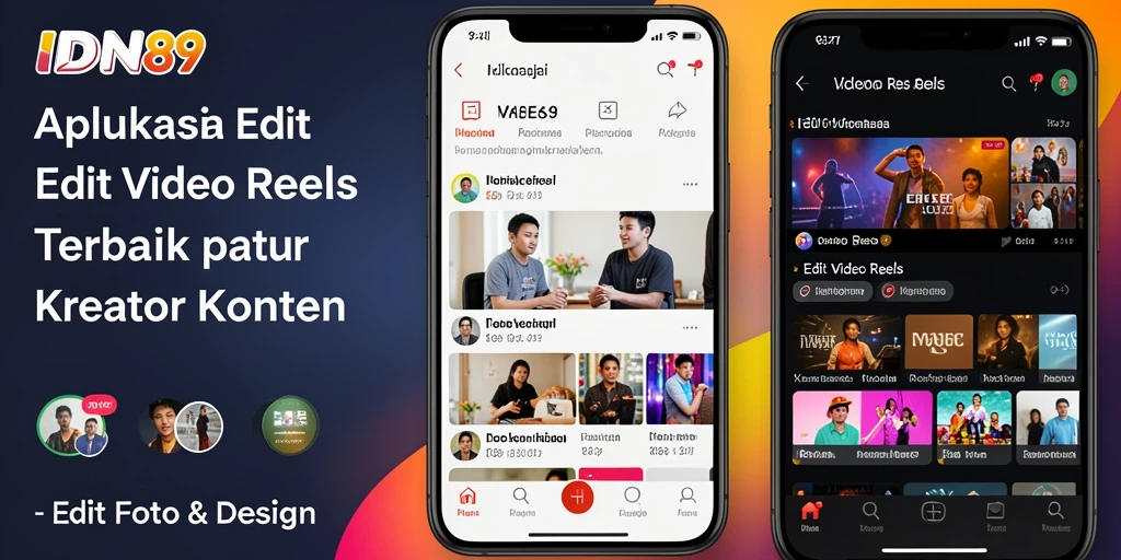 Antarmuka IDN89 menampilkan berbagai alat pengeditan video yang menarik.