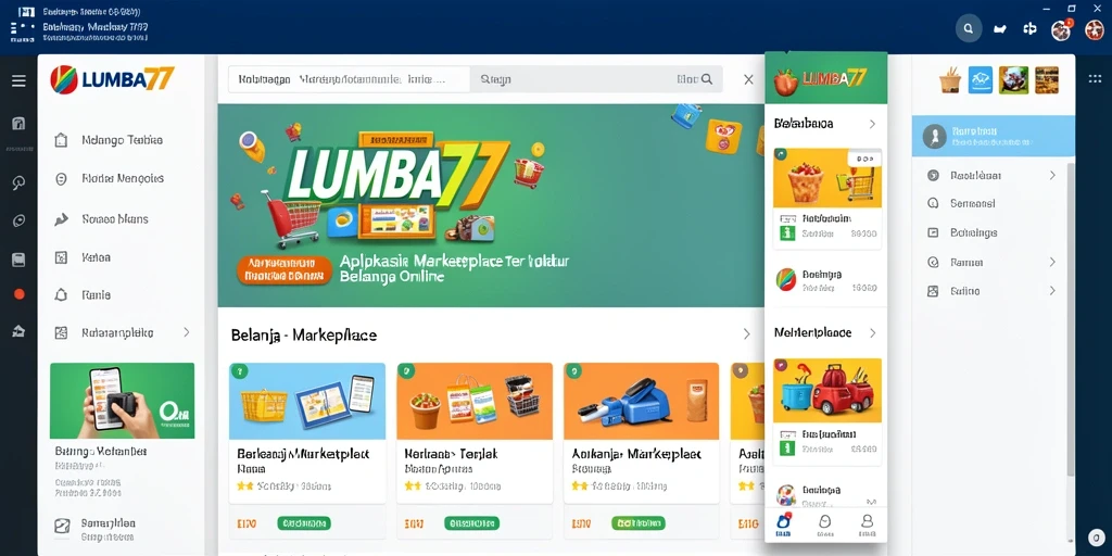 Antarmuka pengguna LUMBA77 yang modern dan mudah digunakan.