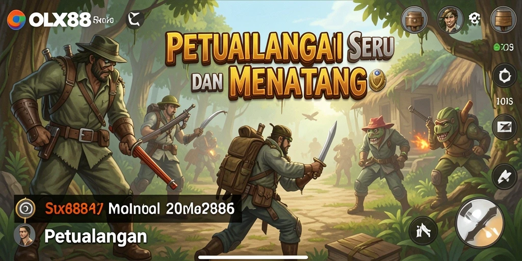 Tampilan antarmuka OLX888 yang memukau dengan petualangan yang menanti.