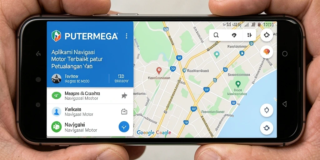 Tampilan antarmuka PUTERMEGA yang intuitif untuk navigasi motor.