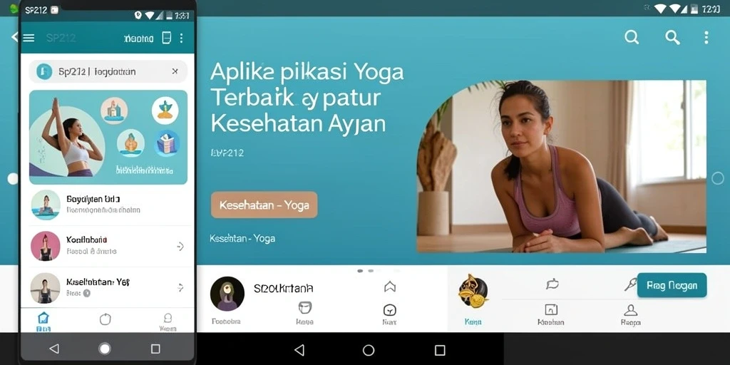 Tampilan antarmuka pengguna SP212 dengan fitur Yoga yang lengkap.