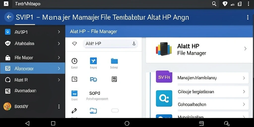 Antarmuka SVIP1 yang intuitif memudahkan pengelolaan file.